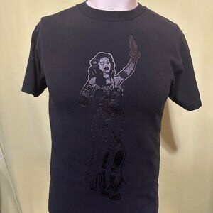 Crowns Guam West Pacific Clan Hula Girl Men's Black T Shirt Size Small